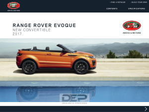 Land Rover Range Rover Evoque Convert [2017] Owners Manual