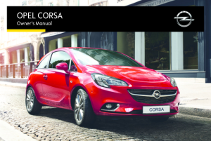 Opel Corsa [2015.7] Owners Manual Free Download