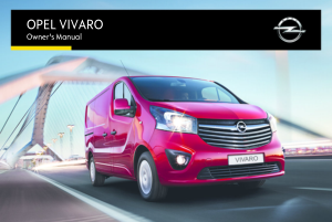 Opel Vivaro [2016] Owners Manual Free Download