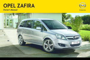 Opel Zafira [2014] Owners Manual Free Download