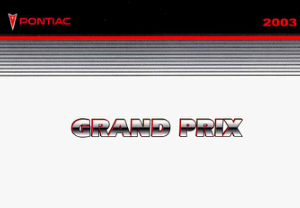 Pontiac Grand Prix [2003] Owners Manual Free Download