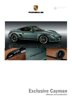 Porsche Cayman S [2012] Owners Manual Free Download