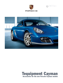 Porsche Cayman Tequipment [2012] Owners Manual Free Download
