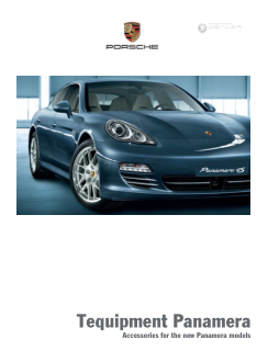 Porsche Panamera Tequipment [2012] Owners Manual