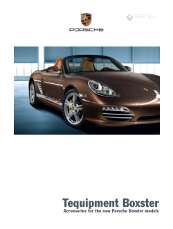 Porsche Tequipment Boxster [2012] Owners Manual