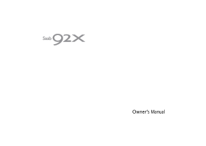 Saab 92x [2005] Owners Manual Free Download