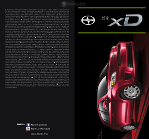Scion 2012 Scion Xd Owners Manual Free Download