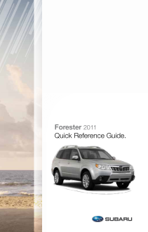 Subaru 2011 Subaru Forester 2.5x Owners Manual Free Download