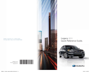 Subaru 2011 Subaru Legacy Owners Manual Free Download