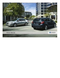 Subaru Impreza [2012] Owners Manual Free Download